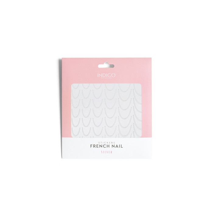 French Nail Stickers Silver