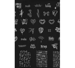 Nailart Stamping Schablone - Love 02