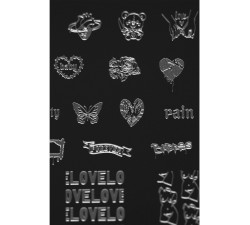 Nailart Stamping Schablone - Love 02