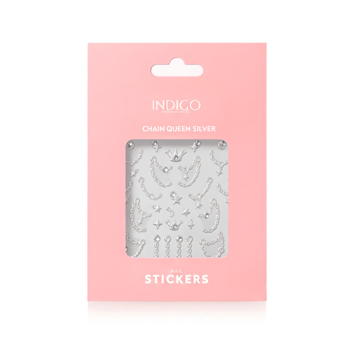Nail Stickers Chain Queen Silver