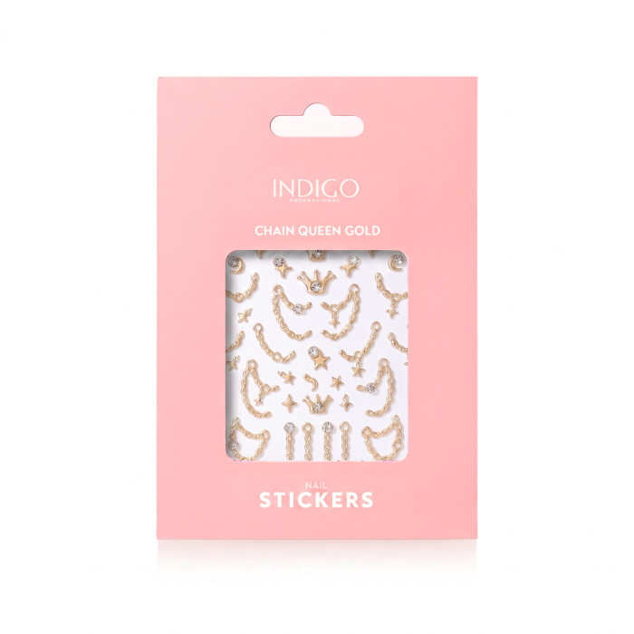 Nail Stickers Chain Queen Gold