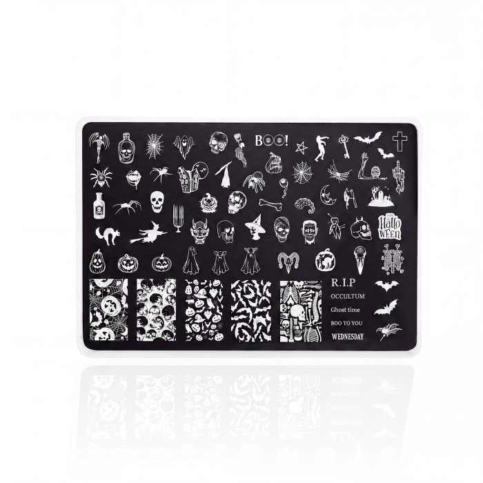 Nailart Stamping Schablone Halloween 1